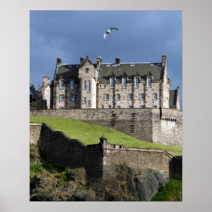 edinburgh castle gull poster