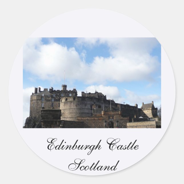 Edinburgh Castle in Scotland Classic Round Sticker (Front)
