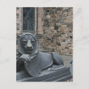 edinburgh castle lion postcard
