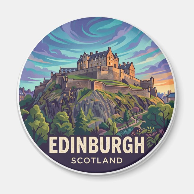Edinburgh Castle Scotland Magnet (Front)