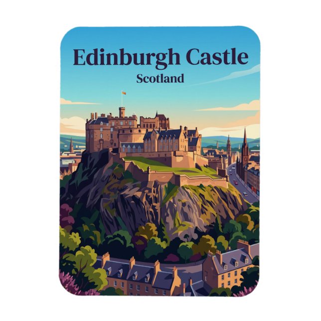 Edinburgh Castle Scotland Magnet (Vertical)