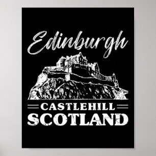 Edinburgh Castle Scotland Scottish Europe Vacation Poster