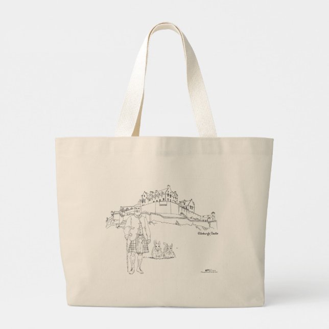 Edinburgh Castle, Scotland Tote Bag (Back)