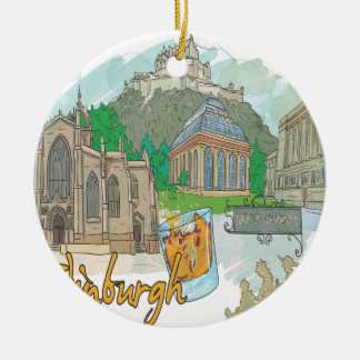Edinburgh Ceramic Tree Decoration