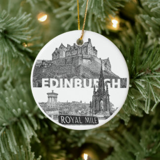 Edinburgh Christmas Bauble Ceramic Tree Decoration