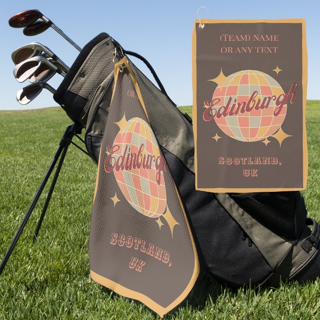 Edinburgh City Scotland UK Britain golfing golfer Golf Towel (Creator Uploaded)