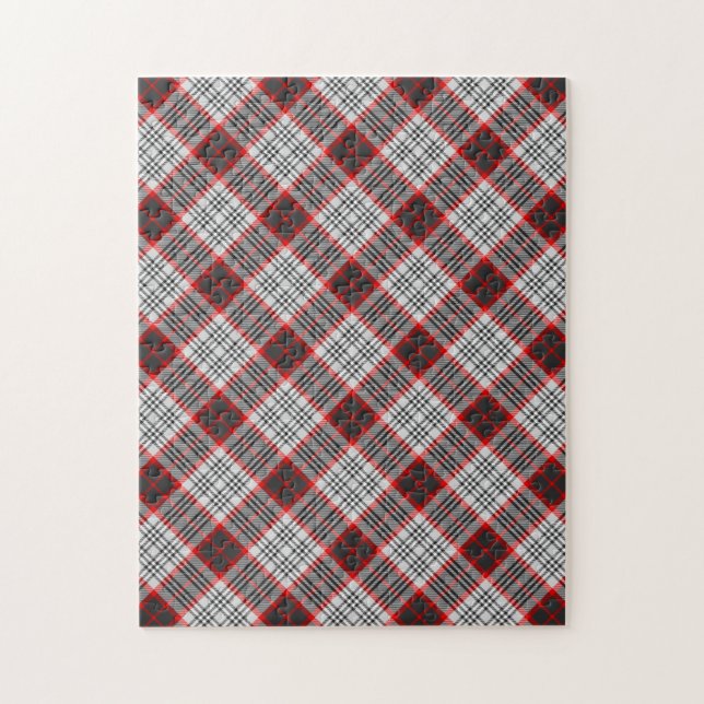 Edinburgh City Tartan Plaid Pattern Jigsaw Puzzle (Vertical)