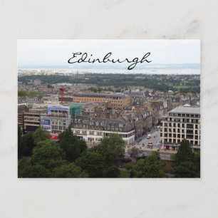 edinburgh city view postcard