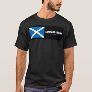 Edinburgh City with Scottish Flag funny T-Shirt