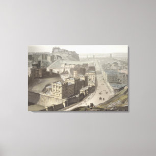 Edinburgh, from Calton Hill, from 'A Voyage Around Canvas Print