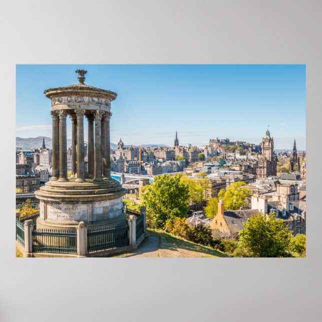 Edinburgh from Calton Hill, Scotland Poster (Front)
