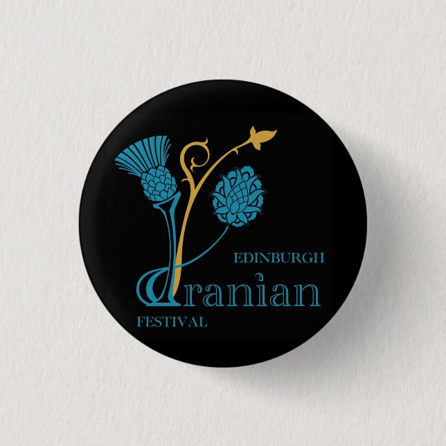 Edinburgh Iranian Festival Badge - Logo Black (Front)