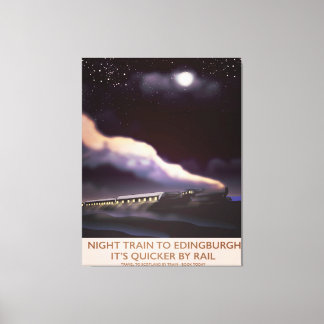 Edinburgh Locomotive travel poster Canvas Print