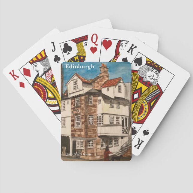 Edinburgh playing cards - John Knox house (Back)