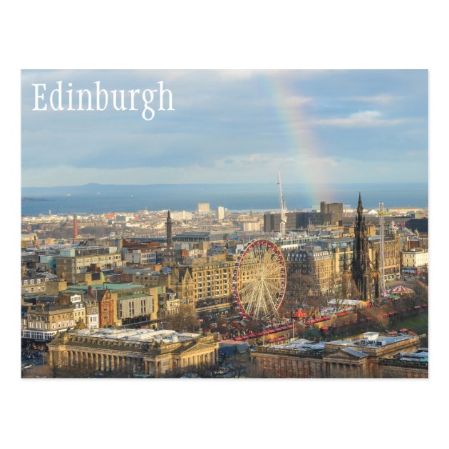 Id Tag Suitcase Carry Cityscape,Edinburgh Aerial View Good-looking