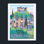 Edinburgh Postcard<br><div class="desc">Max & Oscar's original and exclusive art includes icons and landmarks of your favourite spot! Dimensions: 5.6" L x 4.25" H; qualified USPS postcard size High quality, full-colour, full-bleed printing on both sides Paper Type: Semi-Gloss produces crisp, vibrant images with exceptional colour and detail 12.5 pt thickness / 110 lb...</div>