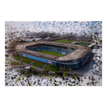 Edinburgh Rugby Stadium with Scotland Flag