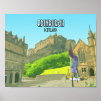 Edinburgh Scotland Castle United Kingdom Vintage