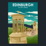 Edinburgh Scotland City Illustration Travel Poster<br><div class="desc">Edinburgh Scotland city illustration travel in a minimal retro style.</div>