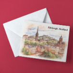 Edinburgh Scotland City View Watercolor Travel Postcard<br><div class="desc">Check out this stunning and beautiful Edinburgh Scotland watercolor travel postcard illustration featuring the famous castle and iconic landmarks of the popular british travel destination in Scotland Europe. Makes an amazing travel souvenir and gift idea for ever tourist and visitor.</div>