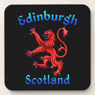 Edinburgh Scotland Lion Rampant Scottish Flag Coaster