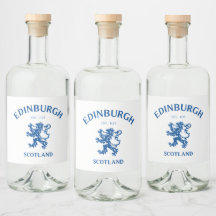 EDINBURGH Scotland Liquor Bottle Label