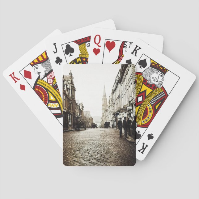 EDINBURGH SCOTLAND MAYBOLE STREET SCENE 1910 PLAYING CARDS (Back)