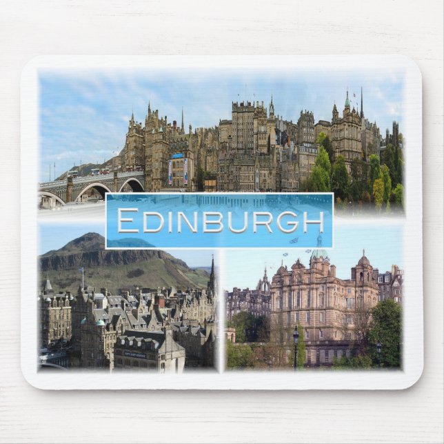 Edinburgh Scotland Mouse Mat (Front)