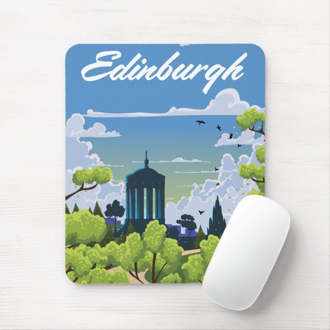 Edinburgh Scotland Mouse Mat (With Mouse)