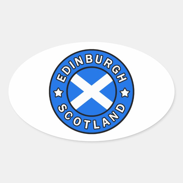 Edinburgh Scotland Oval Sticker (Front)
