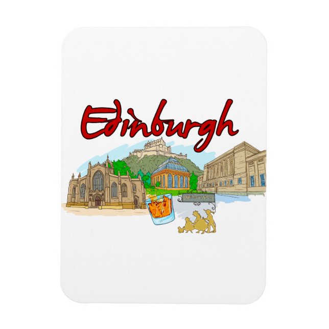 Edinburgh - Scotland.png Magnet (Vertical)