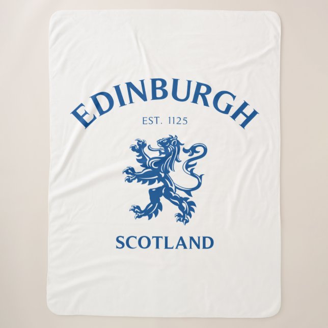 EDINBURGH Scotland Sherpa Blanket (Front)