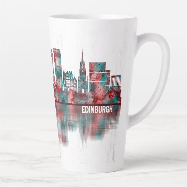 Edinburgh Scotland Skyline Latte Mug (Right)
