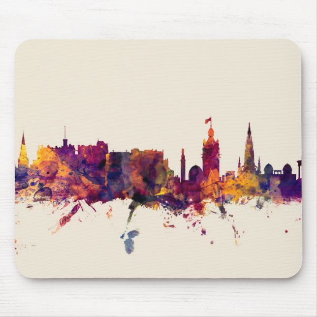 Edinburgh Scotland Skyline Mouse Mat (Front)