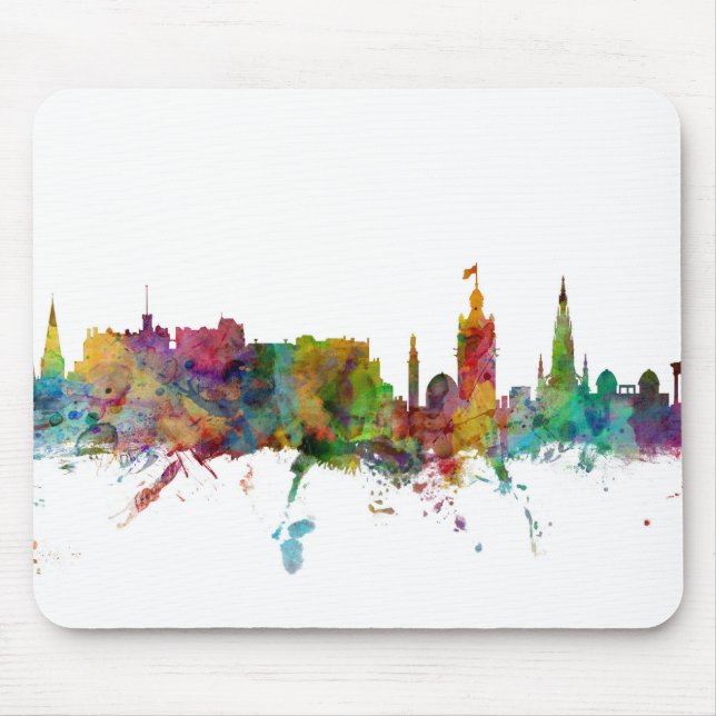 Edinburgh Scotland Skyline Mouse Mat (Front)