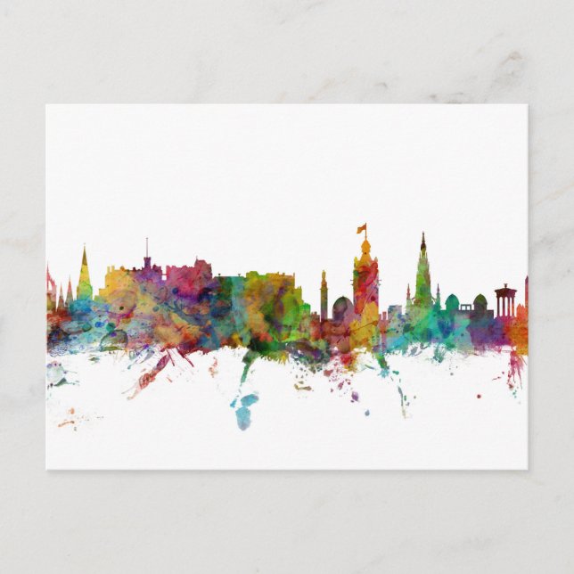 Edinburgh Scotland Skyline Postcard (Front)