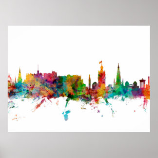 Edinburgh Scotland Skyline Poster