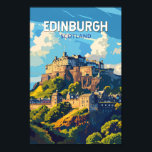 Edinburgh Scotland Travel Art Vintage Poster<br><div class="desc">Edinburgh retro vector travel design. Edinburgh is Scotland's compact,  hilly capital. It has a mediaeval Old Town and elegant Georgian New Town with gardens and neoclassical buildings.</div>