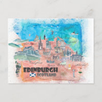 Edinburgh Scotland Travel Map