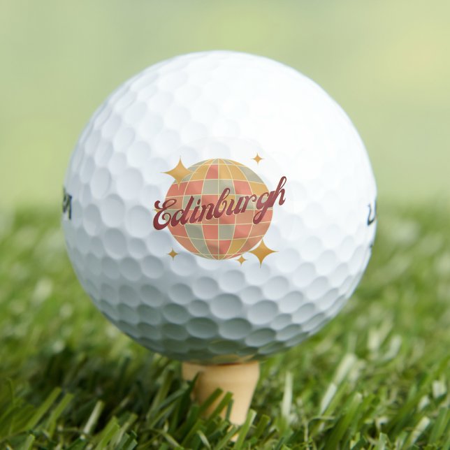Edinburgh Scotland UK holiday golf resort retro Golf Balls (Creator Uploaded)