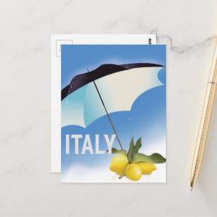 Edinburgh Scotland Umbrella travel poster Postcard