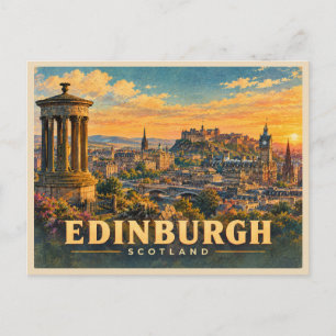 Edinburgh Scotland Vintage Travel Postcard