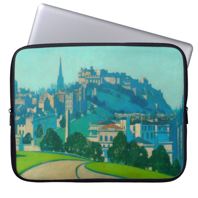 Edinburgh, Scottish Capital City (by George Henry) Laptop Sleeve (Front)