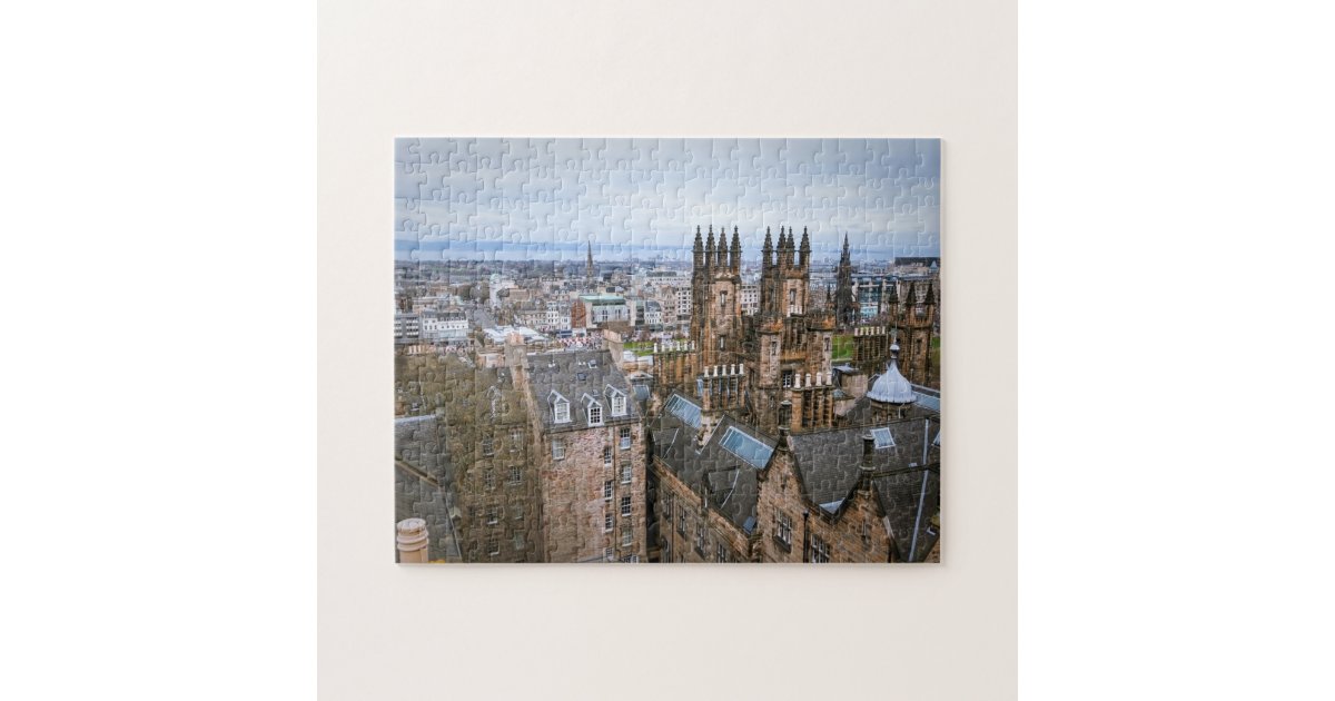 Edinburgh skyline, Edinburgh, Scotland Jigsaw Puzzle Zazzle