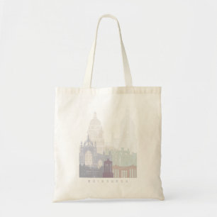 EDINBURGH SKYLINE POSTER PASTEL TOTE BAG