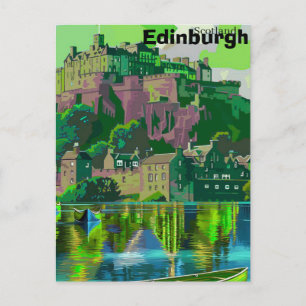 Edinburgh Travel Postcard, Edinburgh Travel Art, S Postcard
