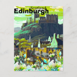 Edinburgh Travel Postcard, Edinburgh Travel Art, S Postcard