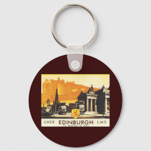 Edinburgh via LNER Rail Poster Key Ring