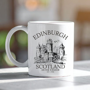 Edinburgh Vintage   Scottish Castle Travel Souveni Coffee Mug