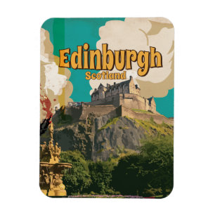 Edinburgh Vintage Travel Poster Magnet
